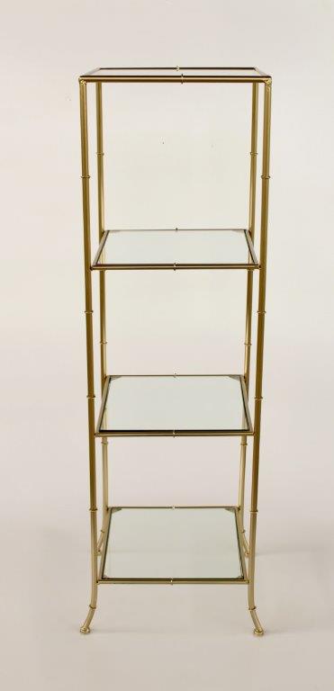 4 TIER GOLD METAL SHELF  122X36X36CM